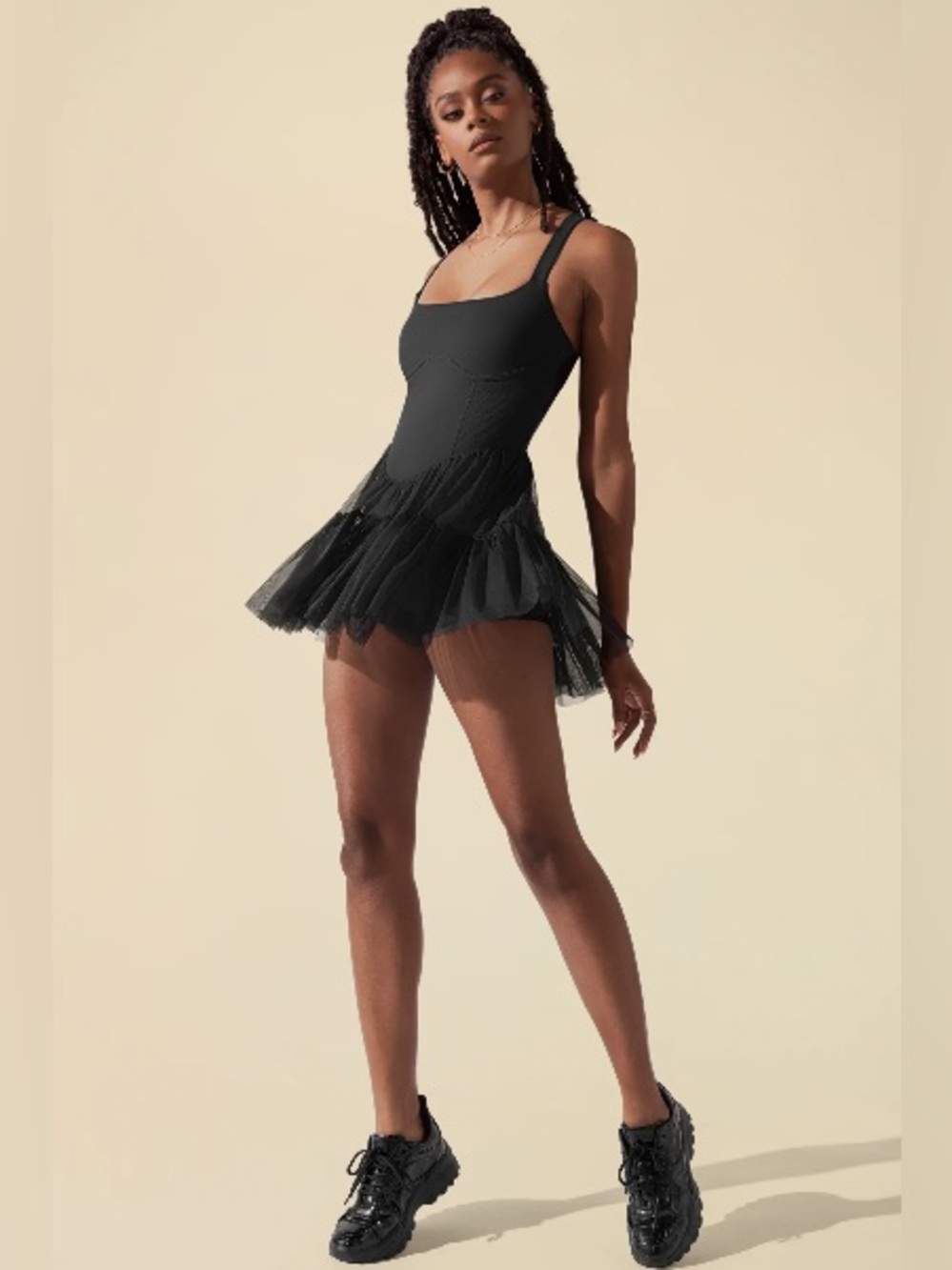 NWT POPFLEX Corset Pirouette Dress Black Size M - Picture 9 of 11